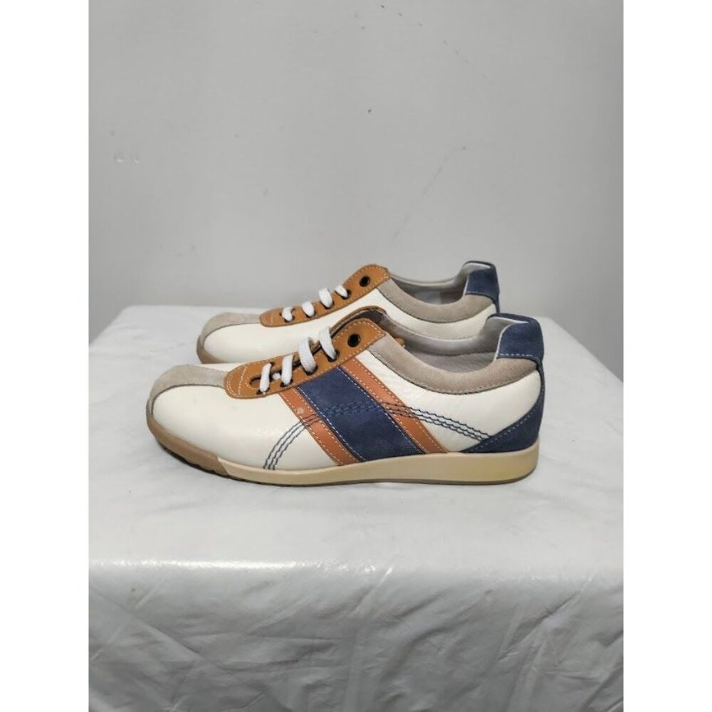Balocchi Vera Pelle Leather  Sneakers Shoes Off White Lace up Kid's Size 13 - Picture 7 of 7